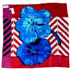 Christian Dior 22 Flp070 I615 2022 Flower Pop Scarf Silk Red Blue Pink — view 6