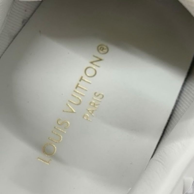 Louis Vuitton Run Away Line Monogram Sneakers Shoes Leather White Gold Brown — view 7