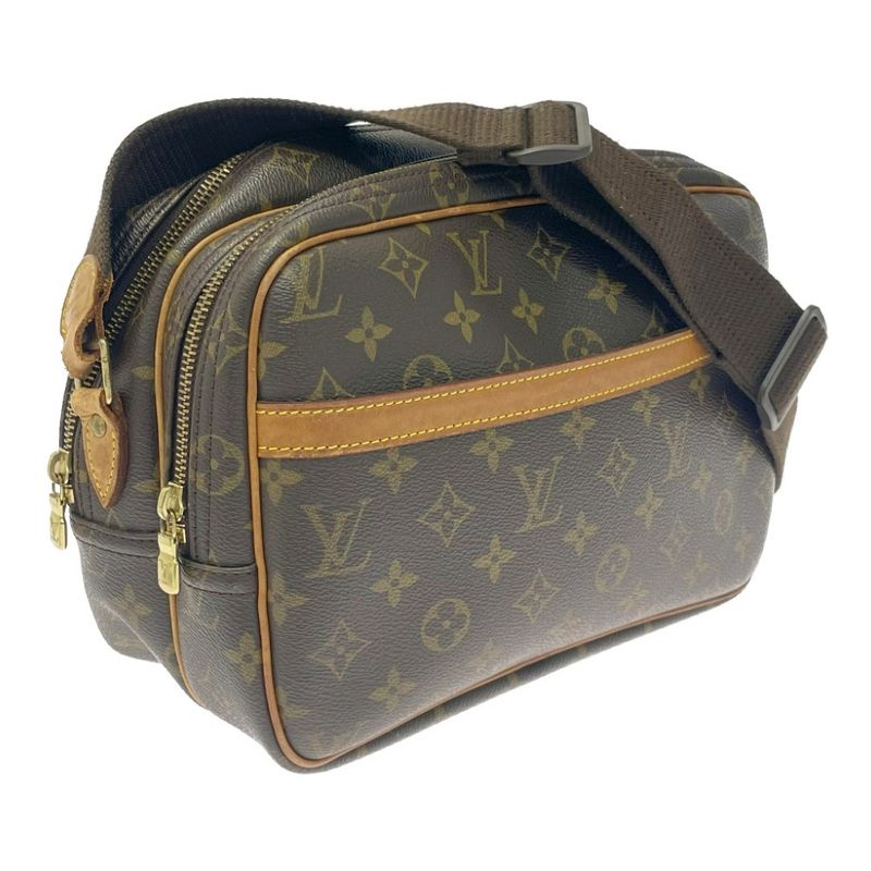 Louis Vuitton Monogram Reporter PM Shoulder Bag Brown — view 2