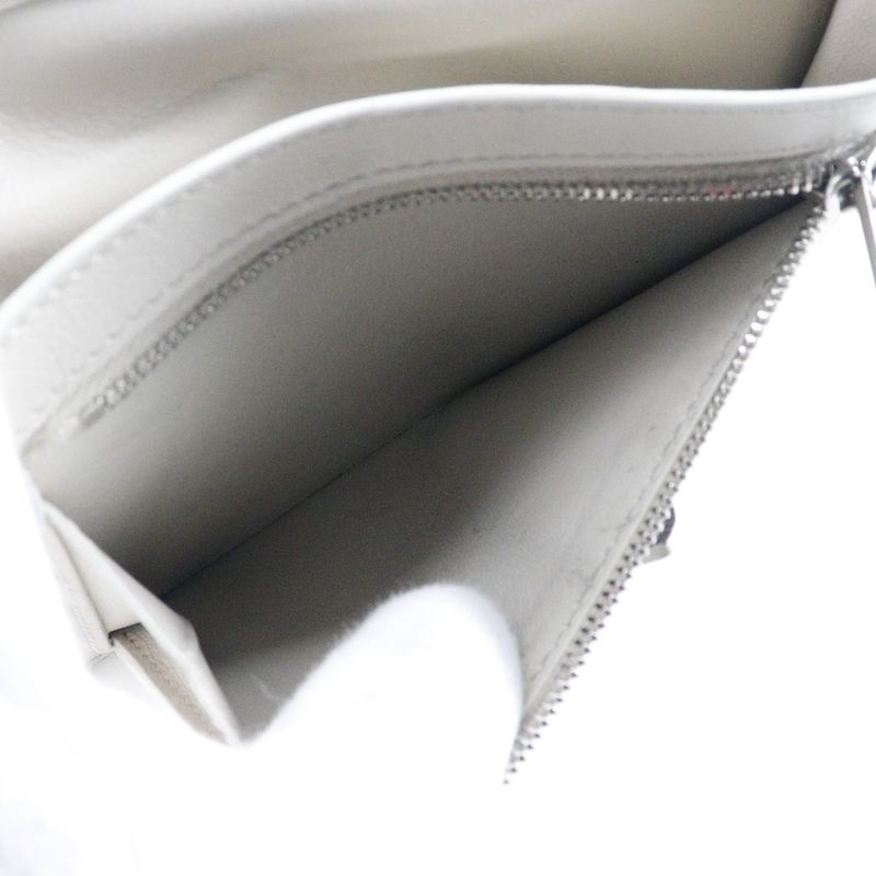 Celine Medium Strap Calf Black Beige Fold Wallet — view 8