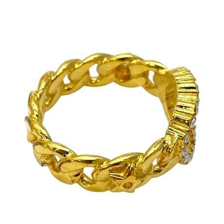 Christian Dior Ring Accessories Jewelry Small CD Logo GP Rhinestone — view 8