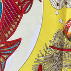 Hermes Scarf Carre 90 Yellow Orange Grands Fonds — view 7