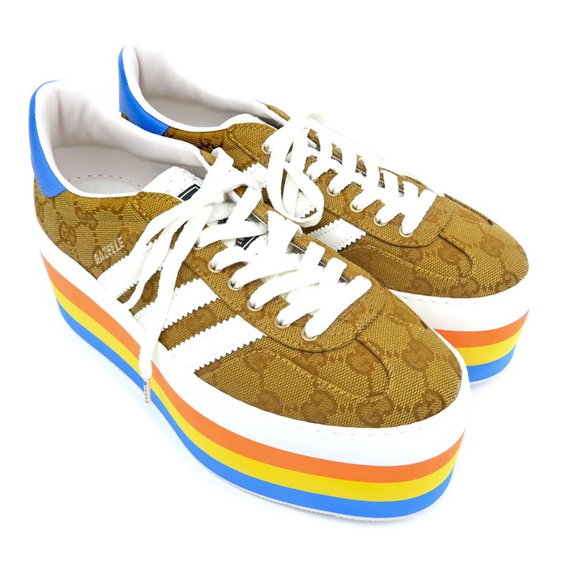 Gucci Adidas Collaboration Sneakers Thick Sole Gazelle — view 5