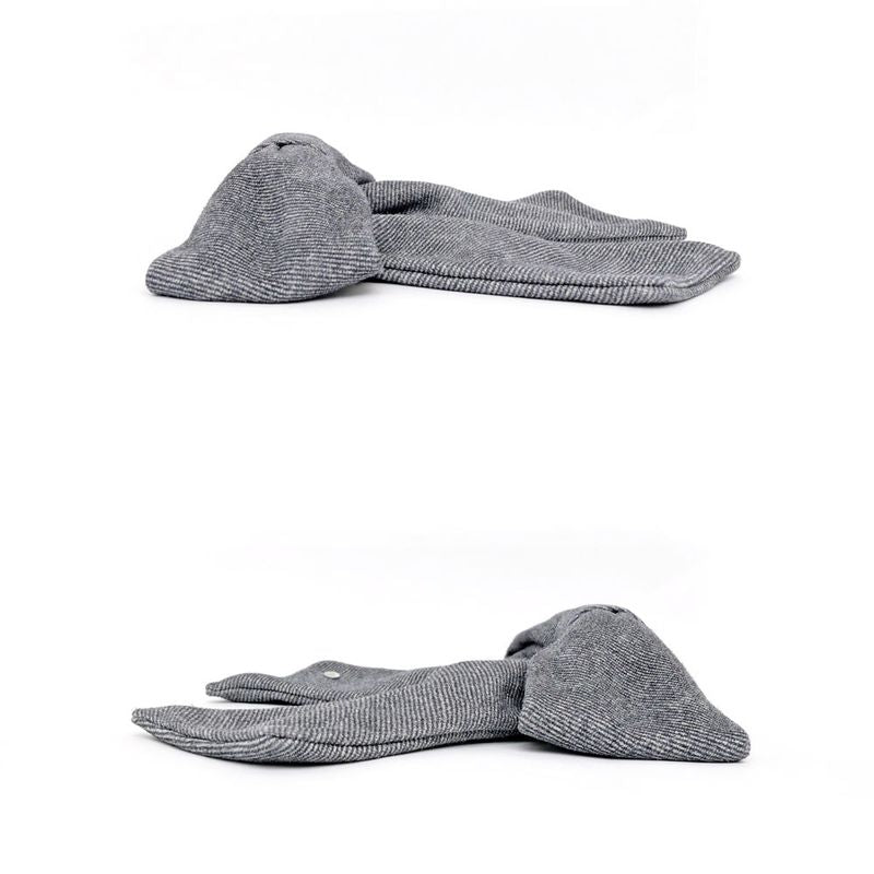 Hermes Barrette Karma Twill Noir Black Gray Silver Hardware Hair — view 3