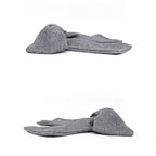 Hermes Barrette Karma Twill Noir Black Gray Silver Hardware Hair — view 3