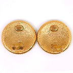 Chanel Coco Mark Gold Plated And Colored Stones 96 A 27.8 g Earrings — view 8