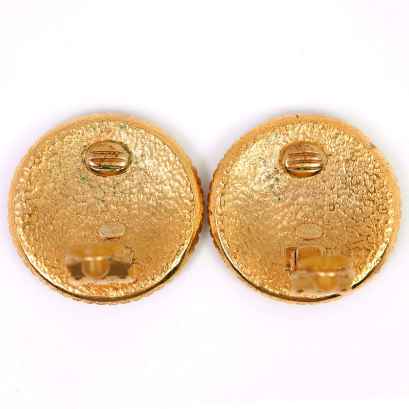 Chanel Coco Mark Gold Plated And Colored Stones 96 A 27.8 g Earrings — view 8