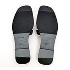 Hermes Oran Fringe BL Denim Navy Brown 36 Sandals Shoes — view 8