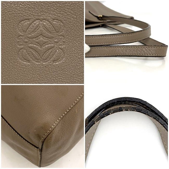 Loewe Tote Bag Beige Anagram Leather — view 4