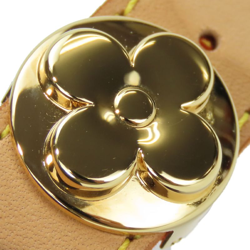 Louis Vuitton Bracelet Good Luck Nubuck Leather Metal Beige — view 9