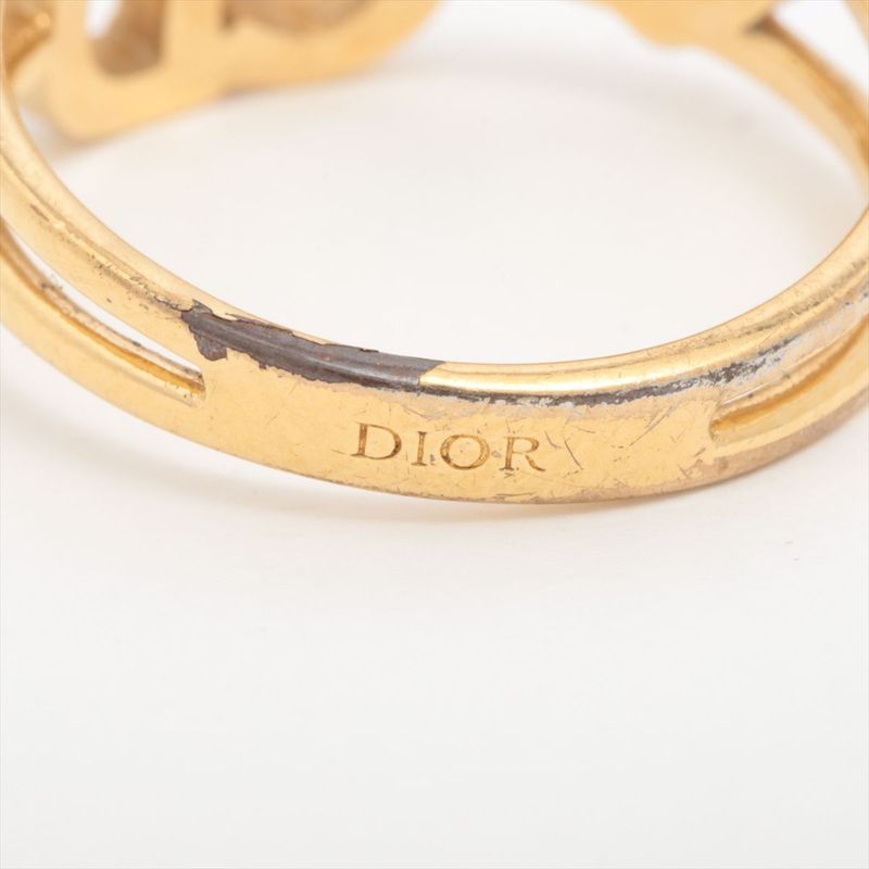 Christian Dior Clair D Lune CD Heart Ring L GP And Faux Pearl — view 4