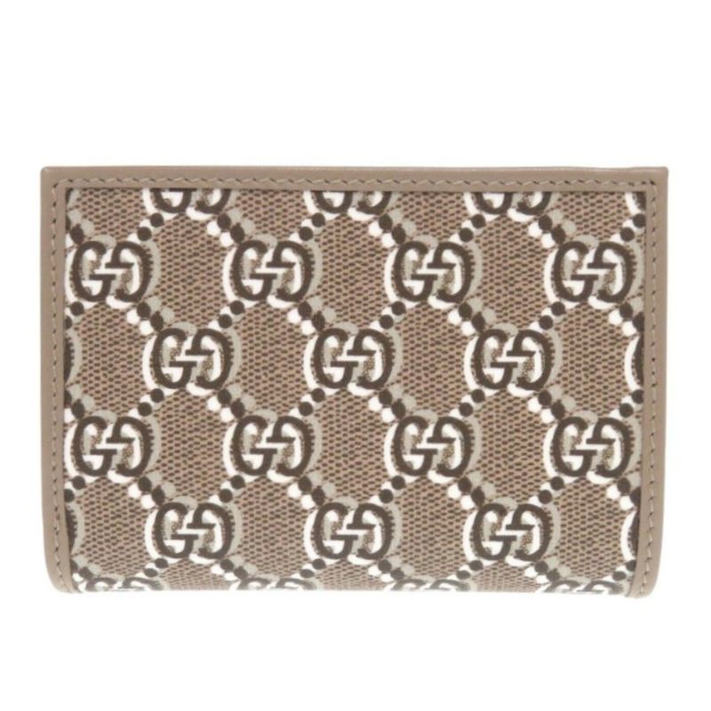 Gucci GG Shadow Medium Wallet Leather Brown Fold 1402 — view 3
