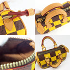 Louis Vuitton Pouch Damier Pop Mini Speedy Yellow Gdhardware — view 8
