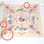 Hermes Pleated Carre Scarf Mughal Dynasty Horse Pink Beige — view 4