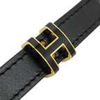 Hermes Belt Pop H Courte 15 85 cm Black Gold Hardware — view 8