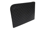 Louis Vuitton Pochette Jour GM Damier Graphite Black Gray Silver Clutch — view 3