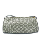 Celine C Macadam Pattern Canvas Leather Gold Hardware Olive Green Shoulder Bag — view 2