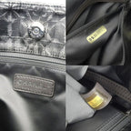 Chanel Nylon Chain Tote Bag Silver Hardware Quilted — view 9