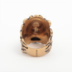 Gucci Michele Period Lion Head GP Ring 15 — view 3