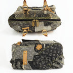Louis Vuitton Bowery Monogram Denim Shoulder Tote Bag Gray — view 5