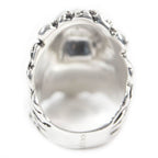 Gucci Lion Head Ring Accessory Colored Stone Silver Black 16 — view 5