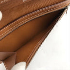 Hermes Bearn Souffle Epsom Gold Wallet Brown Leather — view 9