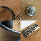 Fendi Handbag Peekaboo 8 Bn290 Selleria Leather Brown Silver Hardware 2-Way — view 3