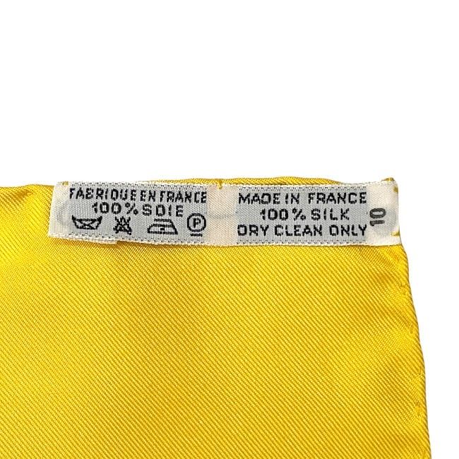 Hermes Scarf Carre 90 Yellow Orange Grands Fonds — view 4
