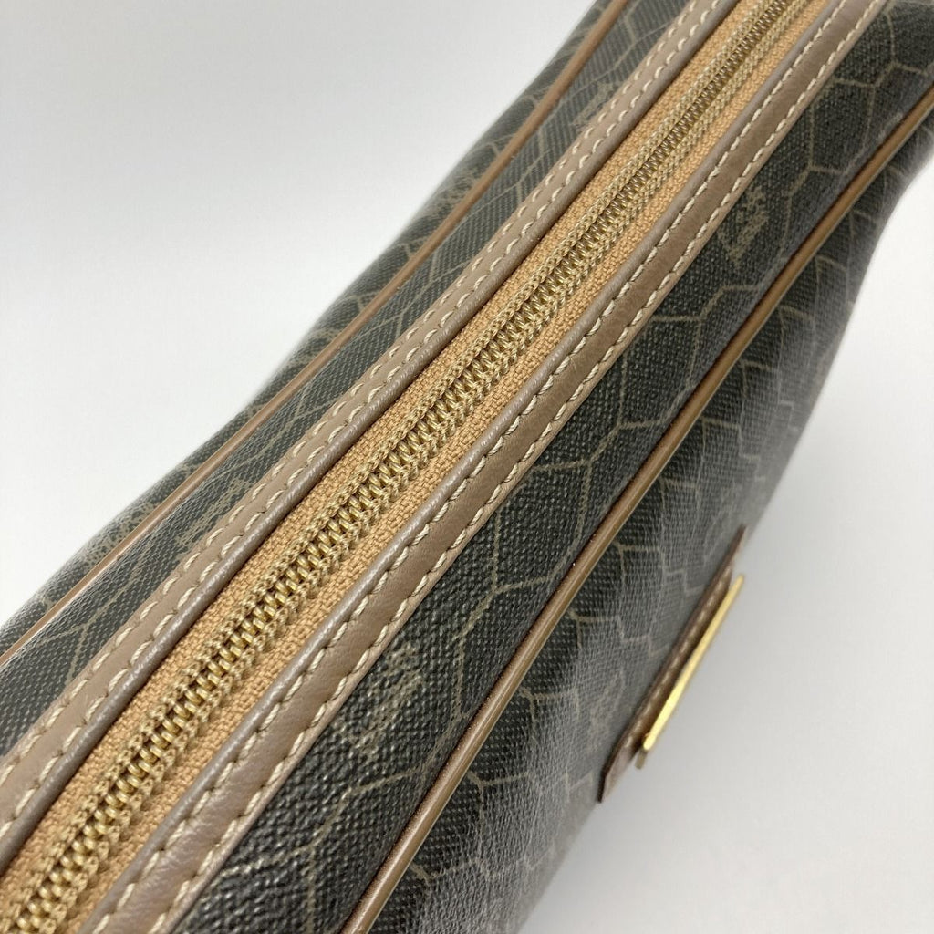 Christian Dior Honeycomb Pattern Clutch Bag Black Second Vintage — view 6