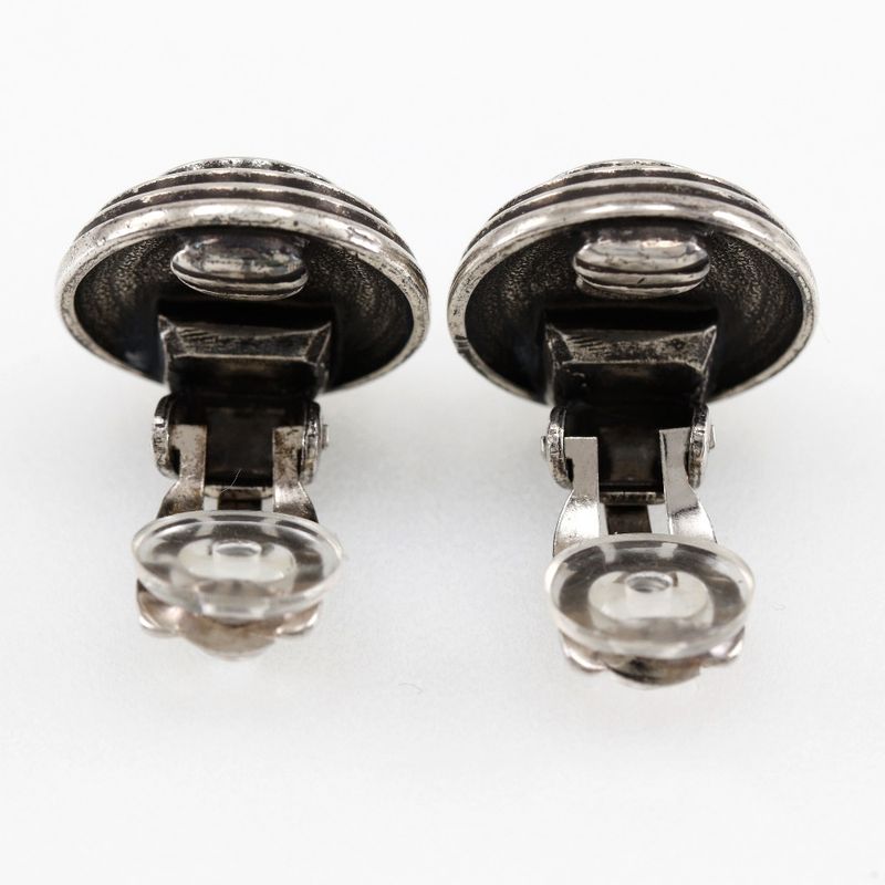 Chanel Coco Mark Metal Silver 99 P 11.7 g Earrings — view 5