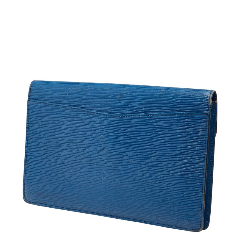 Louis Vuitton Epi Montaigne 27 Second Bag Clutch Toledo Blue Leather — view 2
