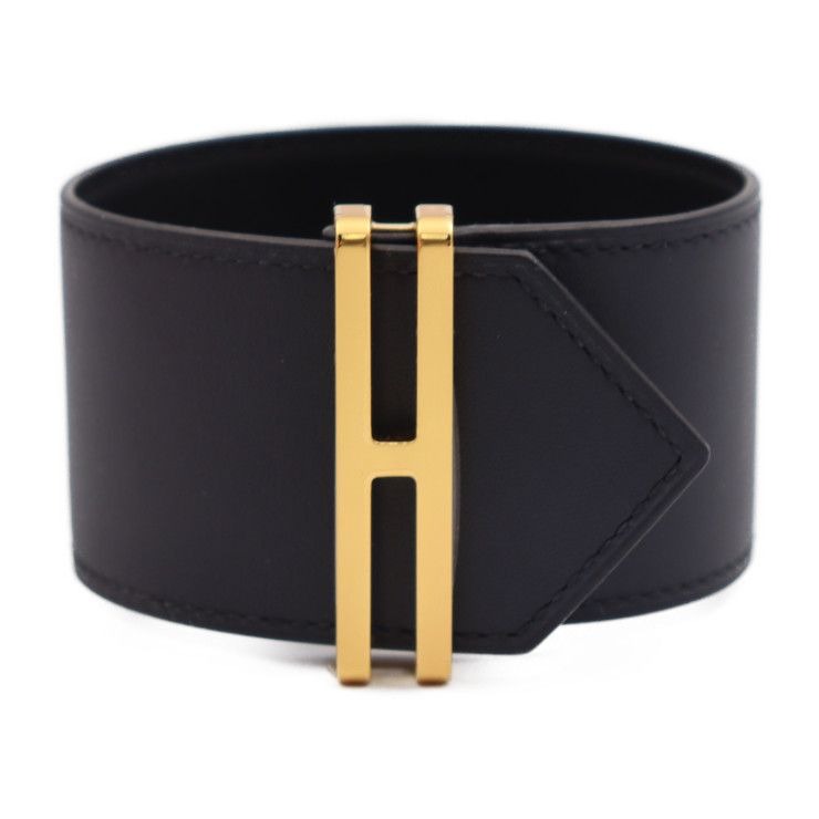 Hermes Elan Bracelet Ccaa Vorsift Black Gold Hardware