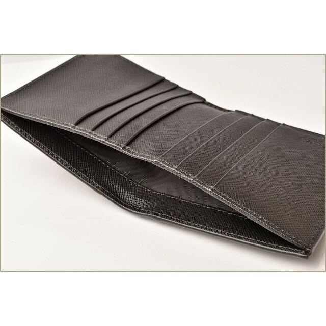 Prada Wallet Fold 2 Mo004 Saffiano Patch Patchwork Black — view 7