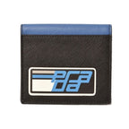 Prada Wallet Fold 2 Mo004 Saffiano Patch Patchwork Black