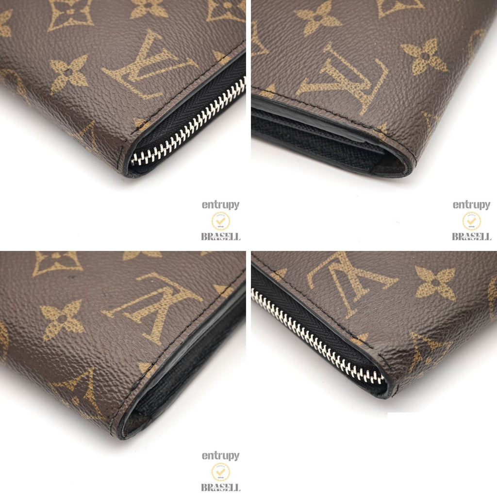 Louis Vuitton Macassar Zippy Dragonne Wallet Brown Strap — view 7