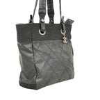 Chanel Tote Paris Biarritz Canvas Black Silver — view 2