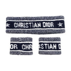 Christian Dior Headband Wristband 21 Spo720 I200 Logo Navy Blue
