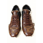 Louis Vuitton Run Away Line Sneakers Monogram Pattern Brown 7 Leather Low — view 2