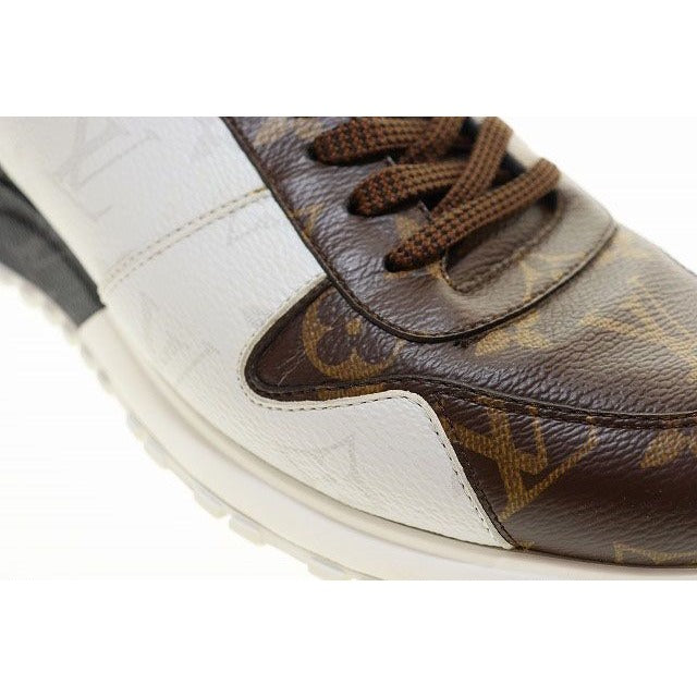 Louis Vuitton Run Away Line Sneakers Monogram Pattern Brown 7 Leather Low — view 7