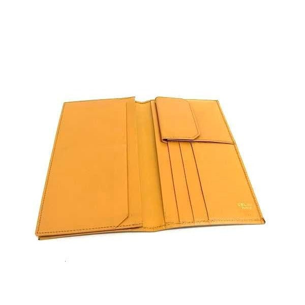 Celine Bifold Wallet Macadam Long Brown Leather Vintage — view 4