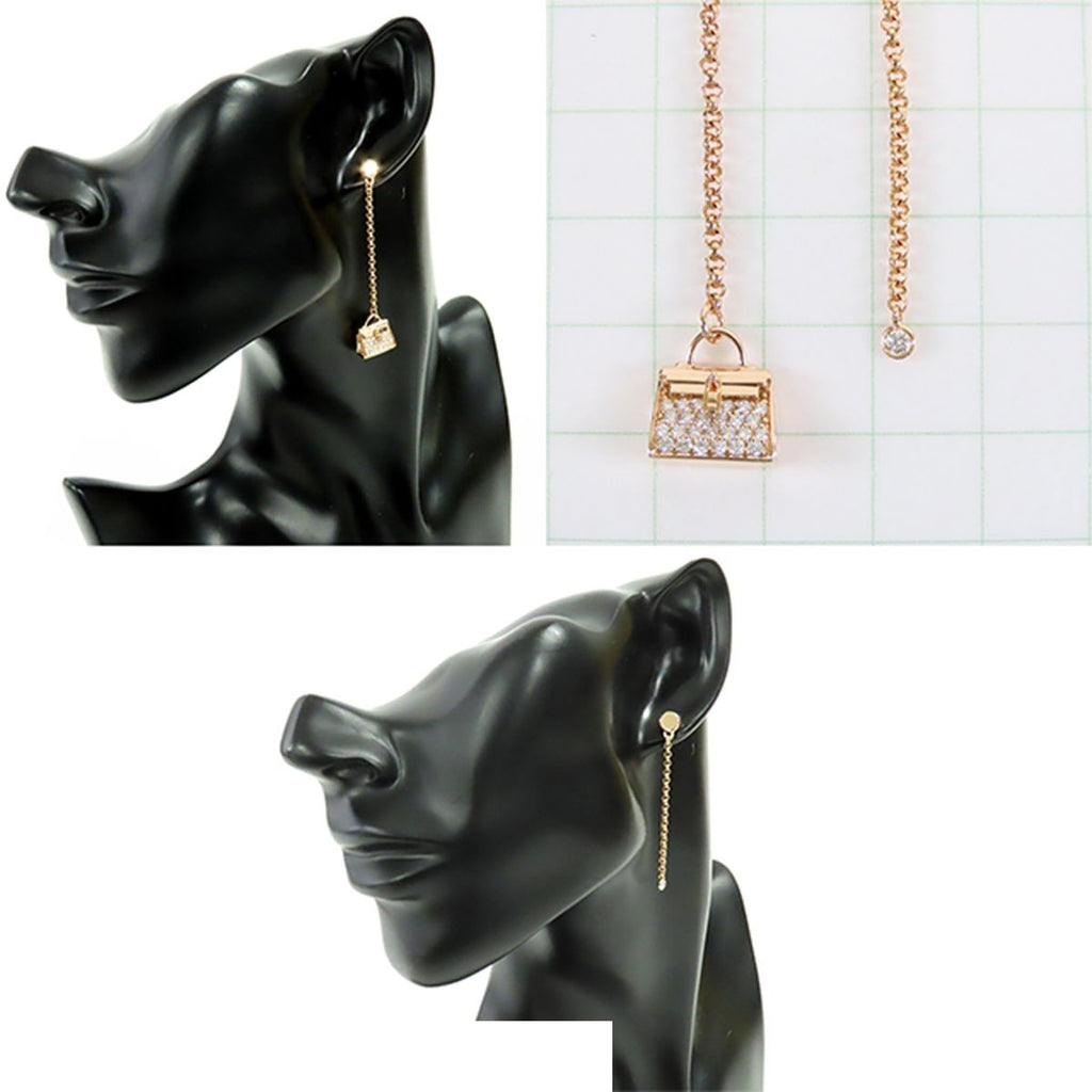 Hermes Earrings Amulette Kelly Pink Gold 18K Diamond — view 8