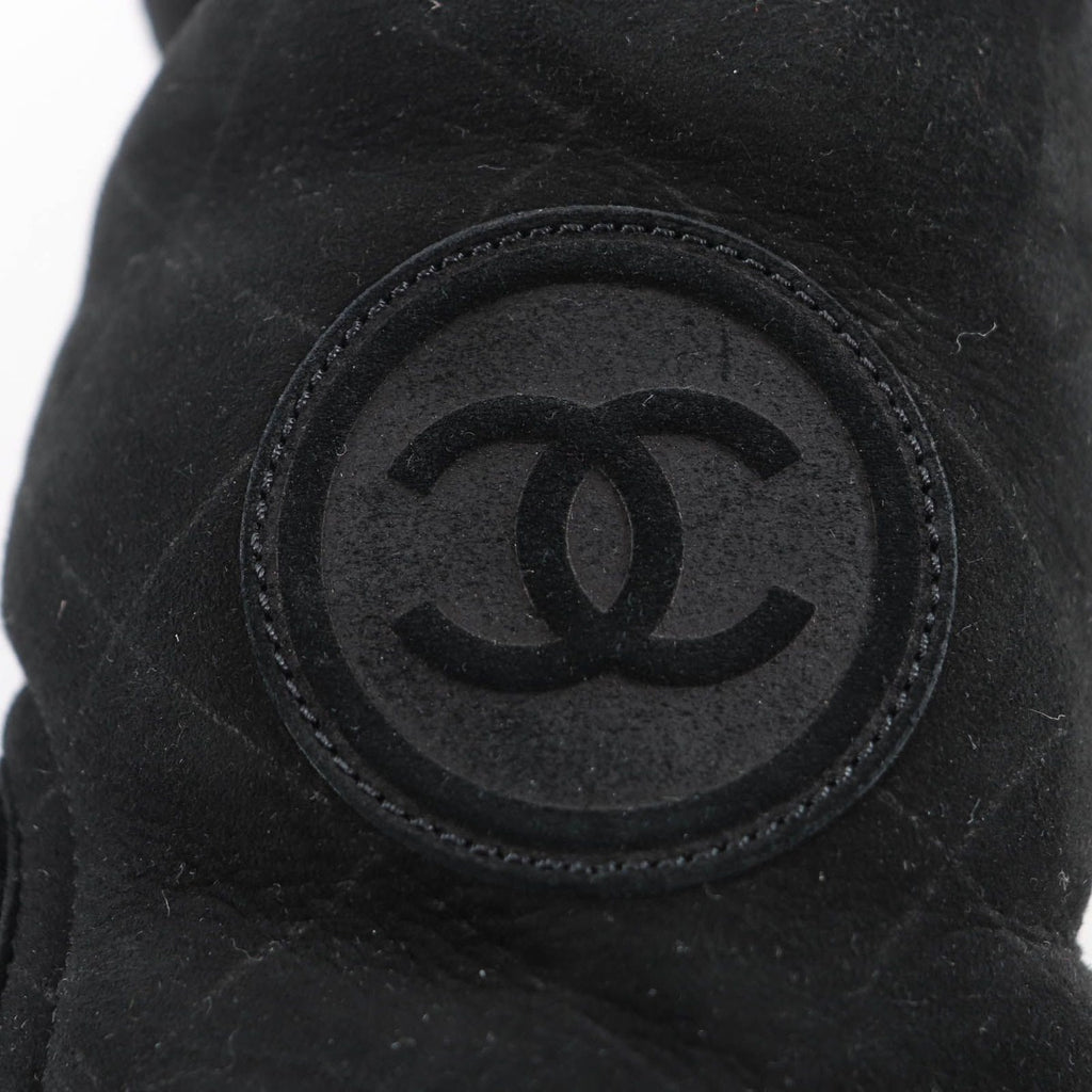 Chanel Coco Premiere Quilted Short Boots Black 38 — view 9