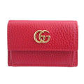 Gucci GG Marmont Compact Wallet Leather Red Bifold 0981