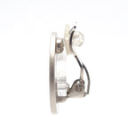 Chanel Earrings Silver Metal Round CC Logo Costume 00c — view 2