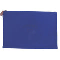 Hermes Flat Pouch MM Canvas Blue 0275