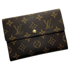 Louis Vuitton Porte Tresor Etuit Papier Sp0937 Brown Monogram Bifold Wallet