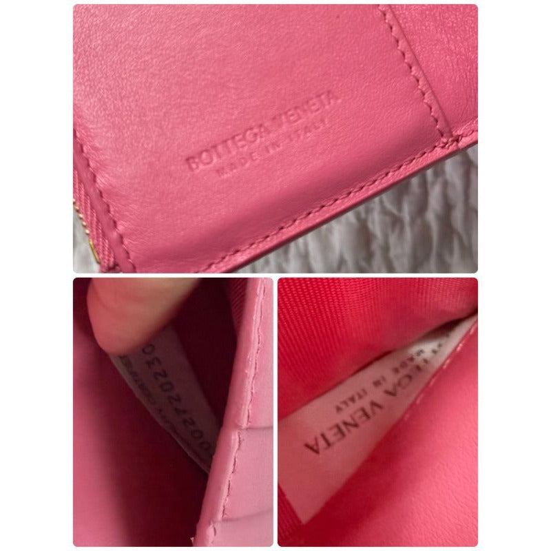 Bottega Veneta Trifold Wallet Cassette Intrecciato Leather Compact — view 3