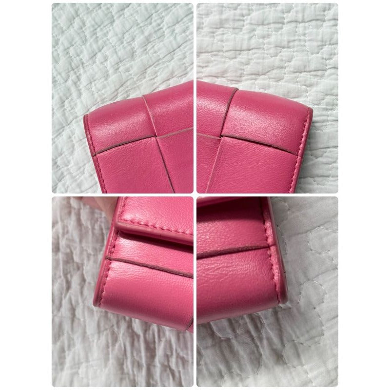 Bottega Veneta Trifold Wallet Cassette Intrecciato Leather Compact — view 4