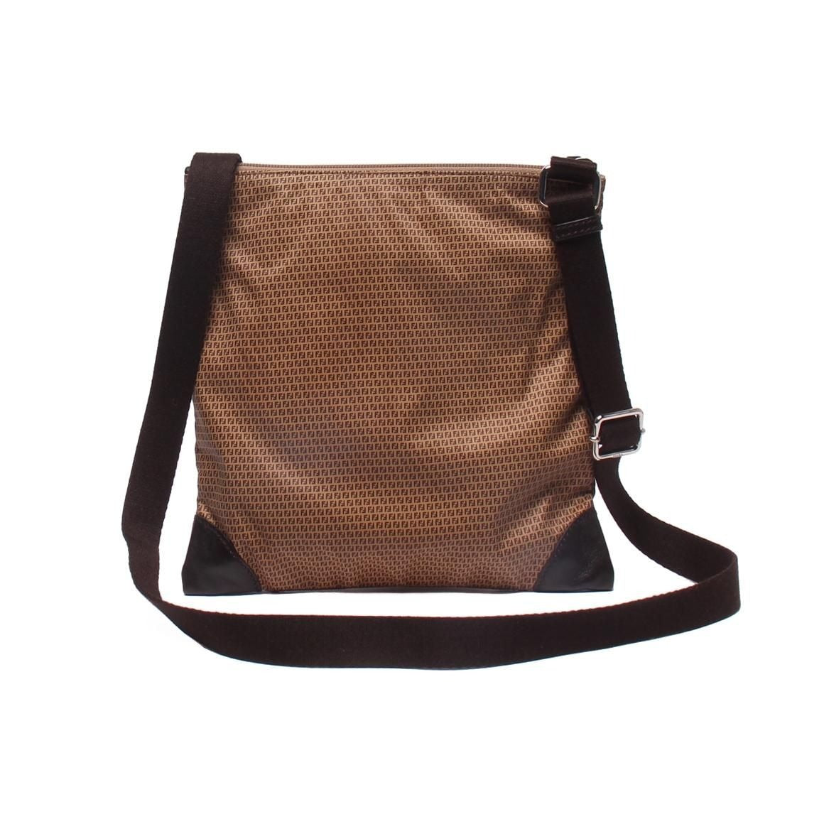 Fendi Shoulder Bag Crossbody Zucchino Brown — view 2