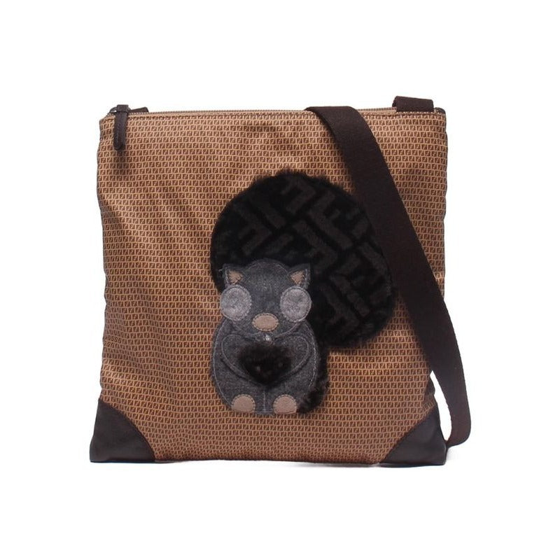 Fendi Shoulder Bag Crossbody Zucchino Brown